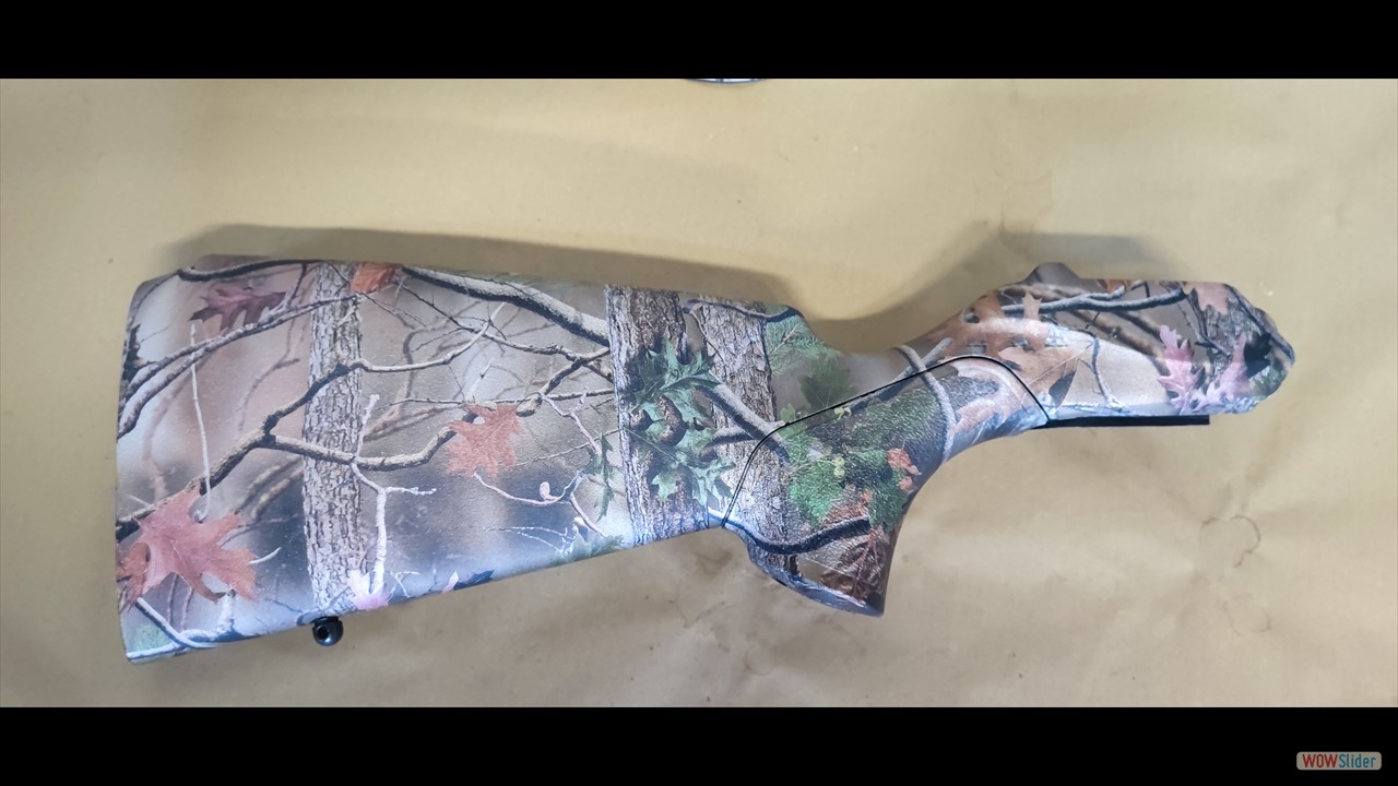 Fusil motif camo feuilles 11